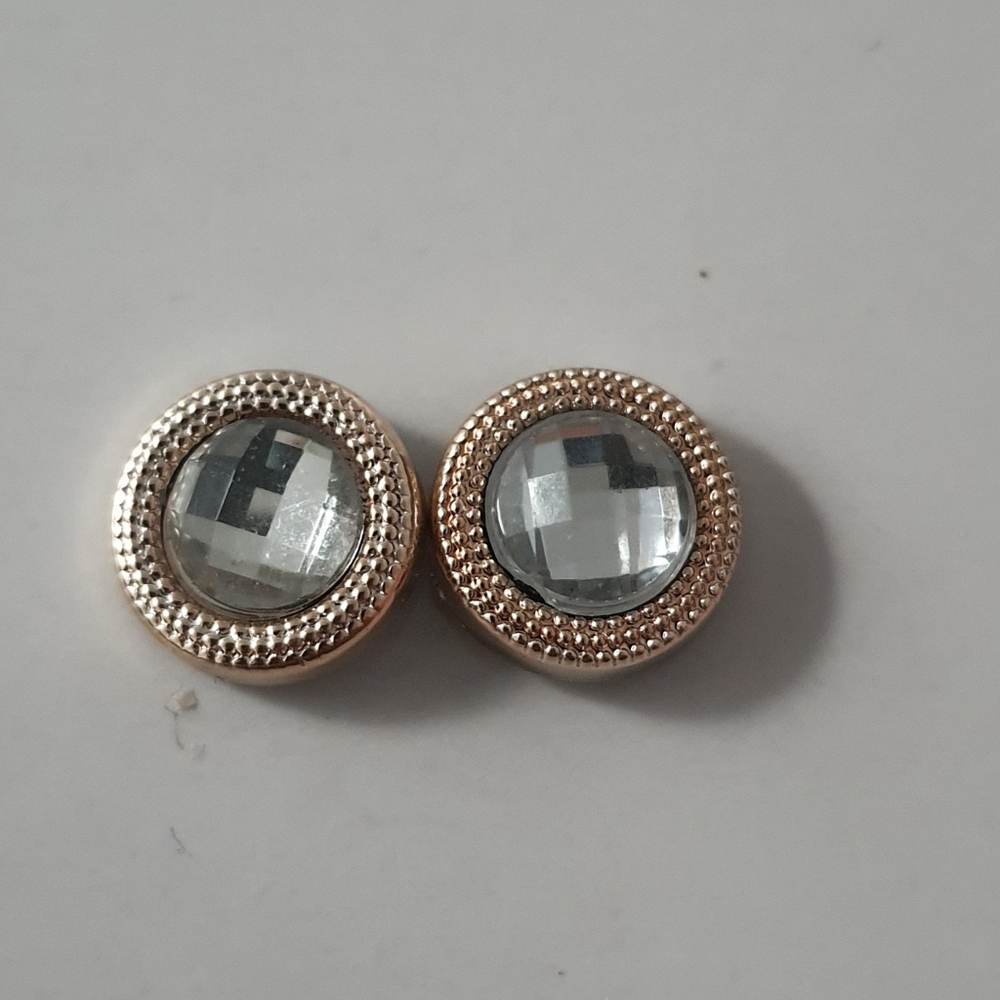 Elegant Gold and Crystal Push Pin Accessorizer Pair